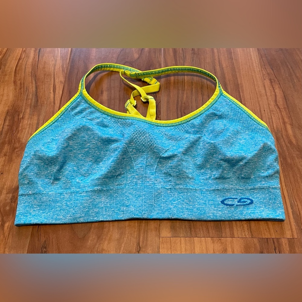 Champion sports top. Small Blue/yellow trim